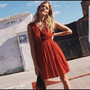 Madewell Magnolia Tie Back Floral Empire Fit Dress